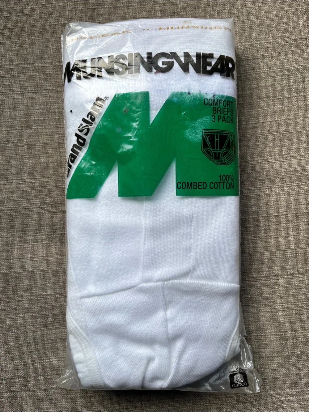 Rare Vintage Munsingwear Grand Slam 100% Cotton Comfort Briefs 3 Pack 34